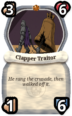 Clapper Traitor, Neutral monster, epic plain