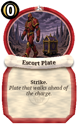 Escort Plate, Captain event, common plain
