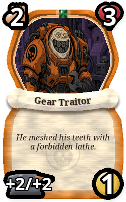 Gear Traitor, Engineer monster, uncommon plain
