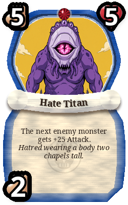 Hate Titan, Chaplain monster, mythic plain