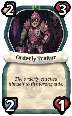 Orderly Traitor, Medic monster, uncommon plain